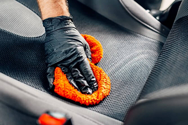 cleaning car interior